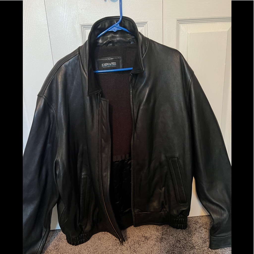 Black Leather Mens Jacket